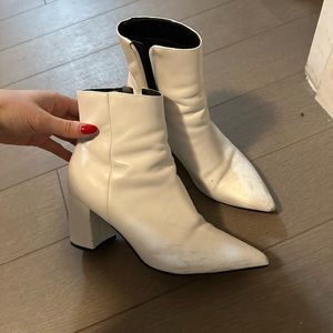 Marc Fisher White Booties